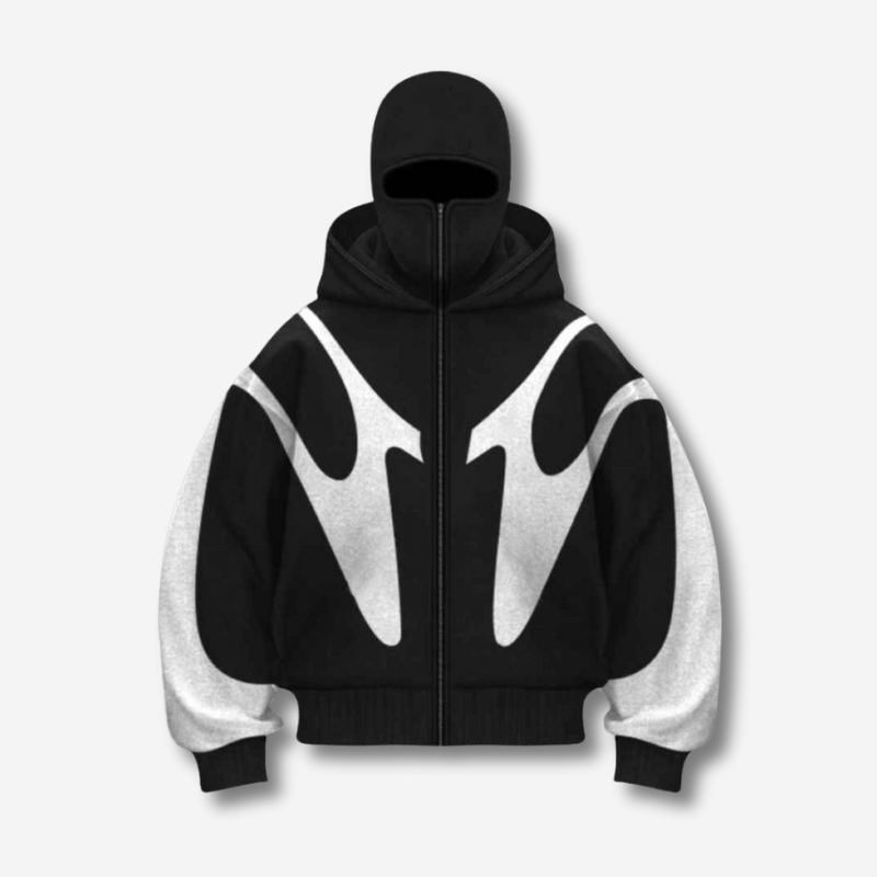 Pattern Balaclava Hoodie