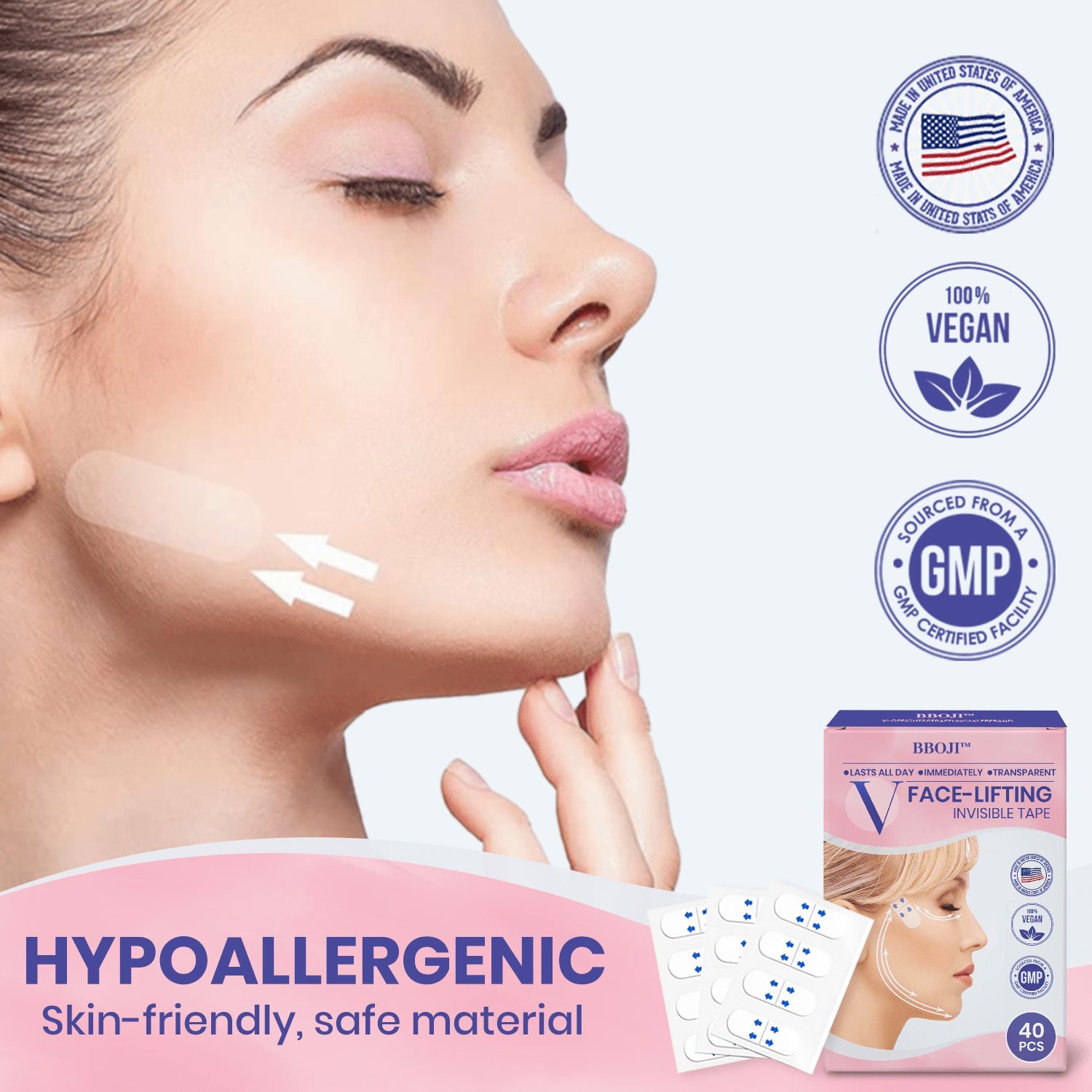 🎄CHRISTMAS SALE - 70% OFF in the Last 3 Hours!🎁 Give the Gift of Beauty This Christmas with BBOJI™ V-Face Tape for a Stunning Look.💄 Hurry! 🐰