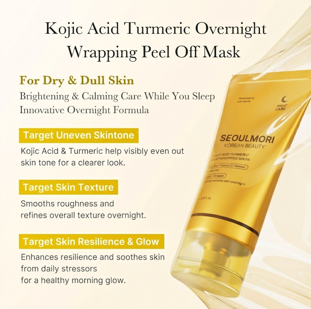 SeoulMori© Kojic Acid Tumeric Peel Off Mask