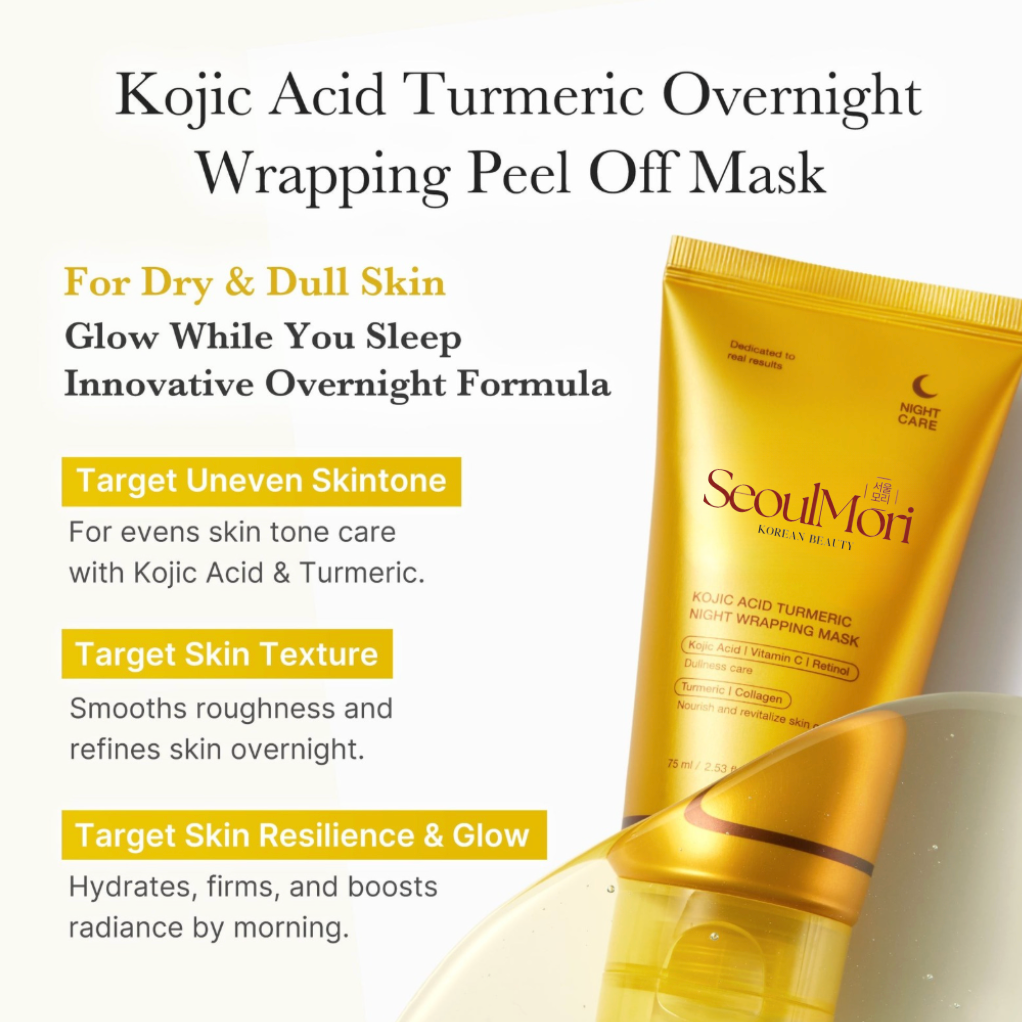 SeoulMori© Kojic Acid Tumeric Peel Off Mask